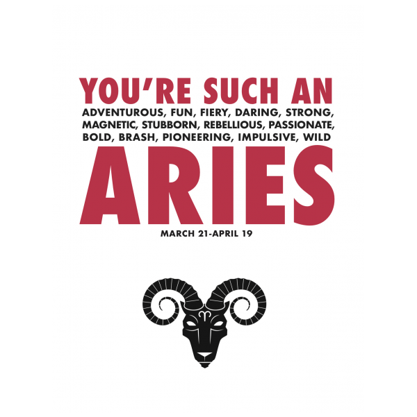 Aries greeting card from the AstroCards collection.