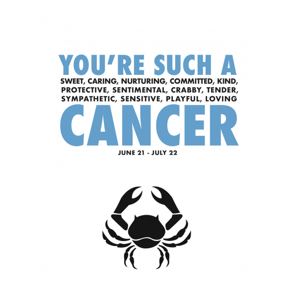 Cancer greeting card from the AstroCards collection.