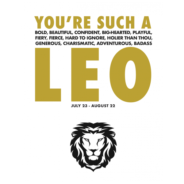 Leo greeting card from the AstroCards collection.