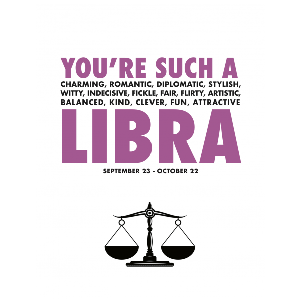 Libra greeting card from the AstroCards collection.