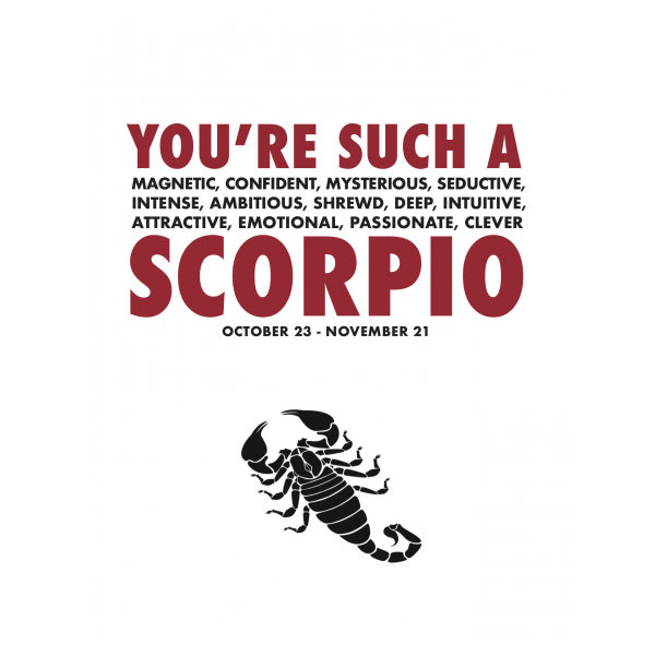 Scorpio greeting card from the AstroCards collection.