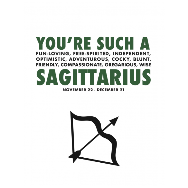 Sagittarius greeting card from the AstroCards collection.