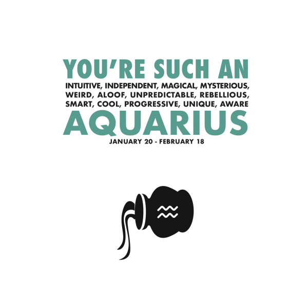 Aquarius greeting card from the AstroCards collection.
