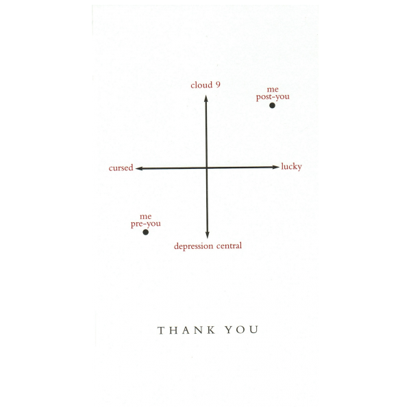 Thank You greeting card from the Graphitudes collection.