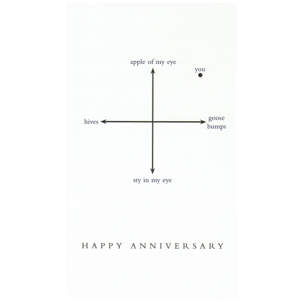 Anniversary greeting card from the Graphitudes collection.