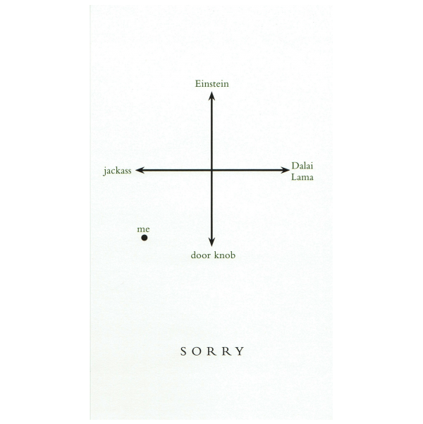 Sorry greeting card from the Graphitudes collection.