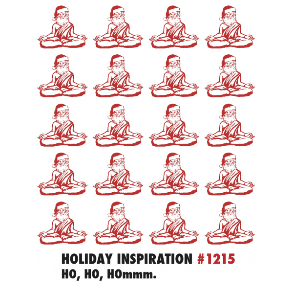 Holiday Santa OM greeting card from the Unsolicited Inspirations collection.