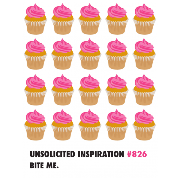 Cupcake greeting card from the Unsolicited Inspirations collection.