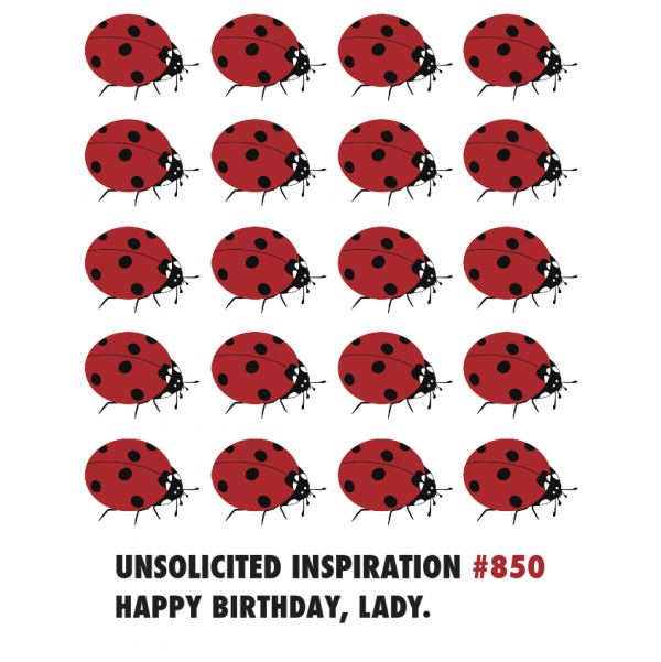 Ladybug Birthday greeting card from the Unsolicited Inspirations collection.