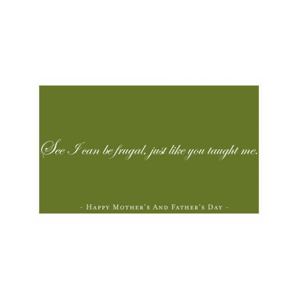 Mom & Dad's Day Card greeting card from the Semimentals collection.